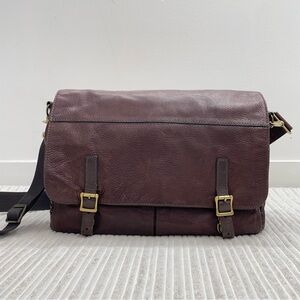 Fossil Brown Leather Men's Messenger Bag